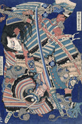 Walczący bohaterowie - Katsushika Hokusai