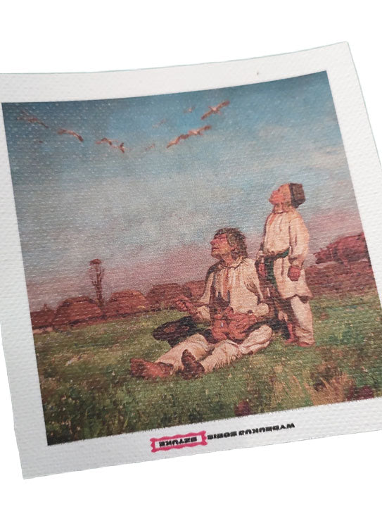 Bociany - Józef Chełmoński - Mini dzieło ze sztalugą