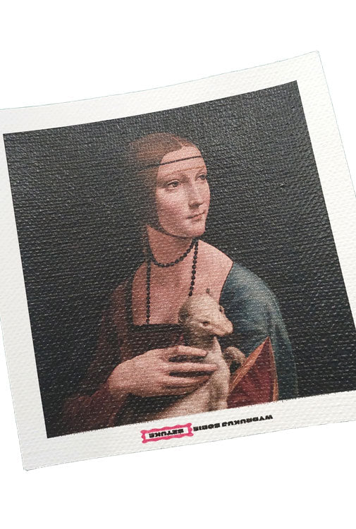 Dama z gronostajem - Leonardo da Vinci - mini dzieło ze sztalugą