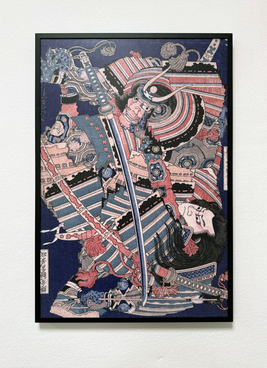 Walczący bohaterowie - Katsushika Hokusai