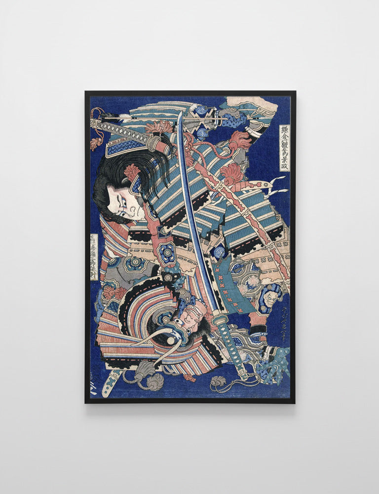 Walczący bohaterowie - Katsushika Hokusai