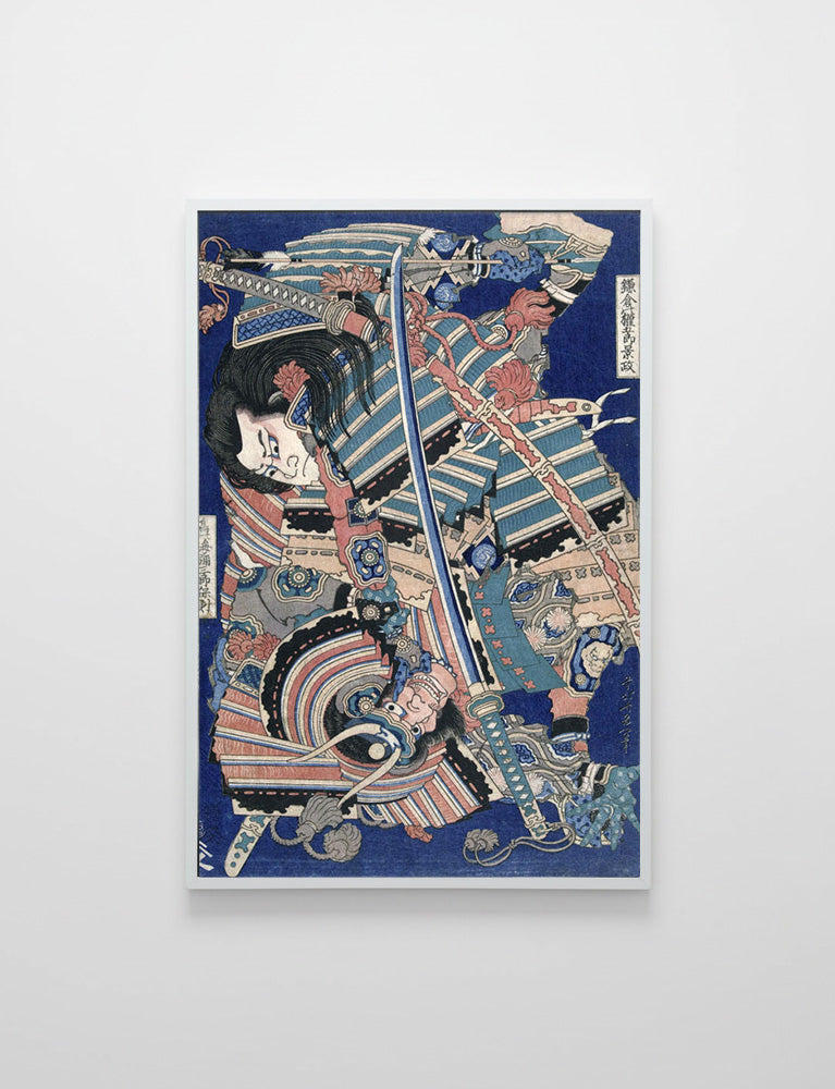 Walczący bohaterowie - Katsushika Hokusai