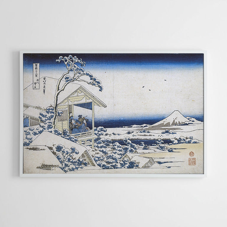 Śnieżny poranek w Koishikawie - Katsushika Hokusai
