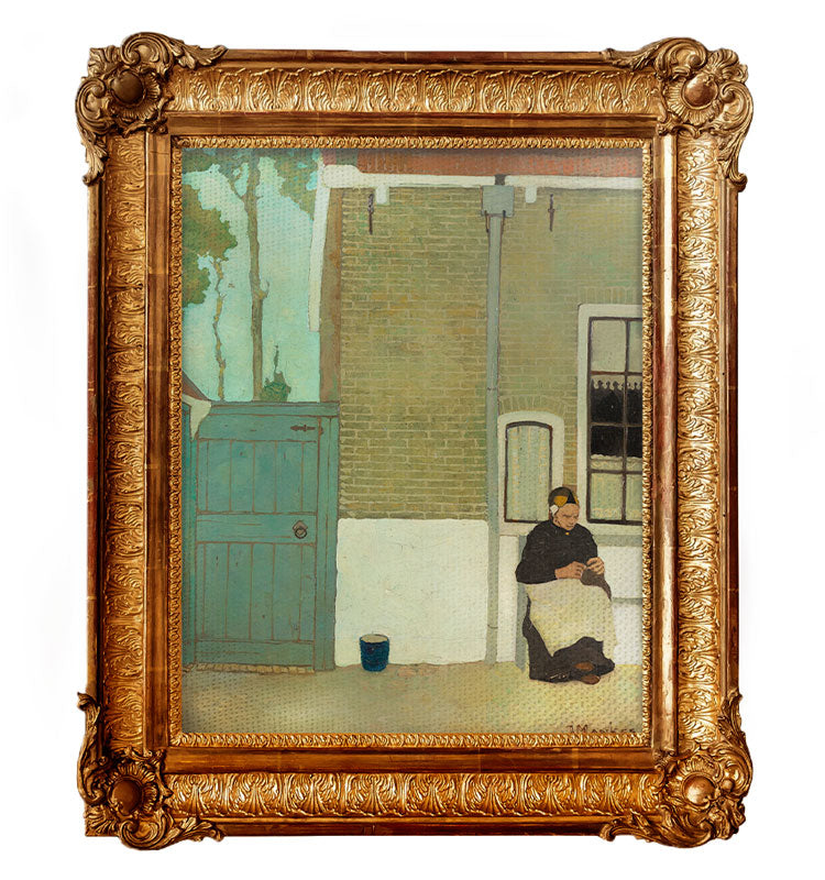 Kobieta przed swoim domem - Jan Mankes