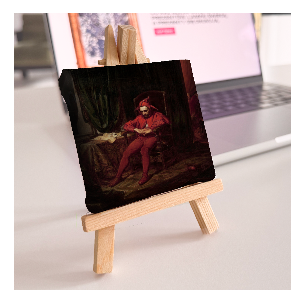 Stańczyk - Jan Matejko - mini dzieło ze sztalugą