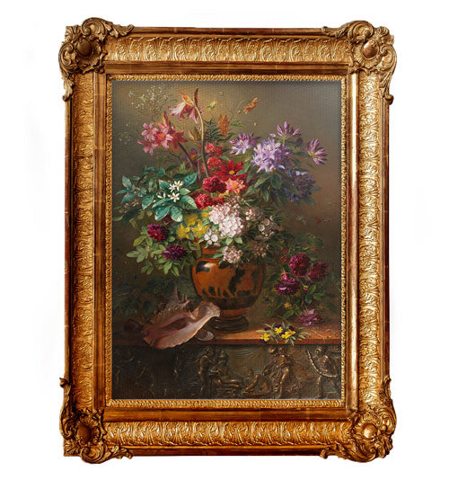Martwa natura z kwiatami w greckiej wazie: Alegoria Wiosny - Georgius Jacobus Johannes van Os